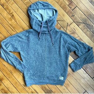 Aritzia Heathered Blue Gray Hooded Sweatshirt
